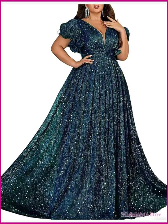 Dresses & Skirts - Plus Size A-Line Formal Evening Prom Dress Wedding Guest Maxi Gown